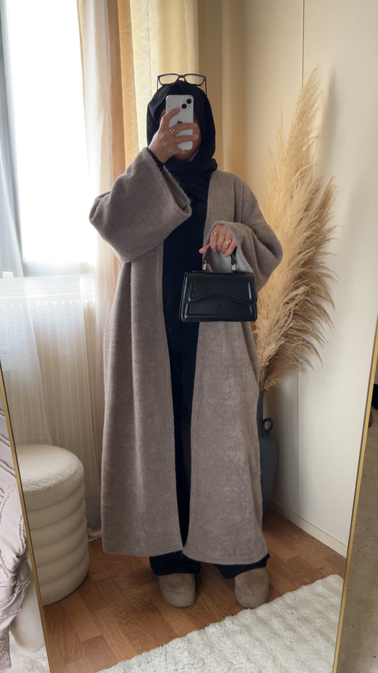 Gilet long et doux | Taupe