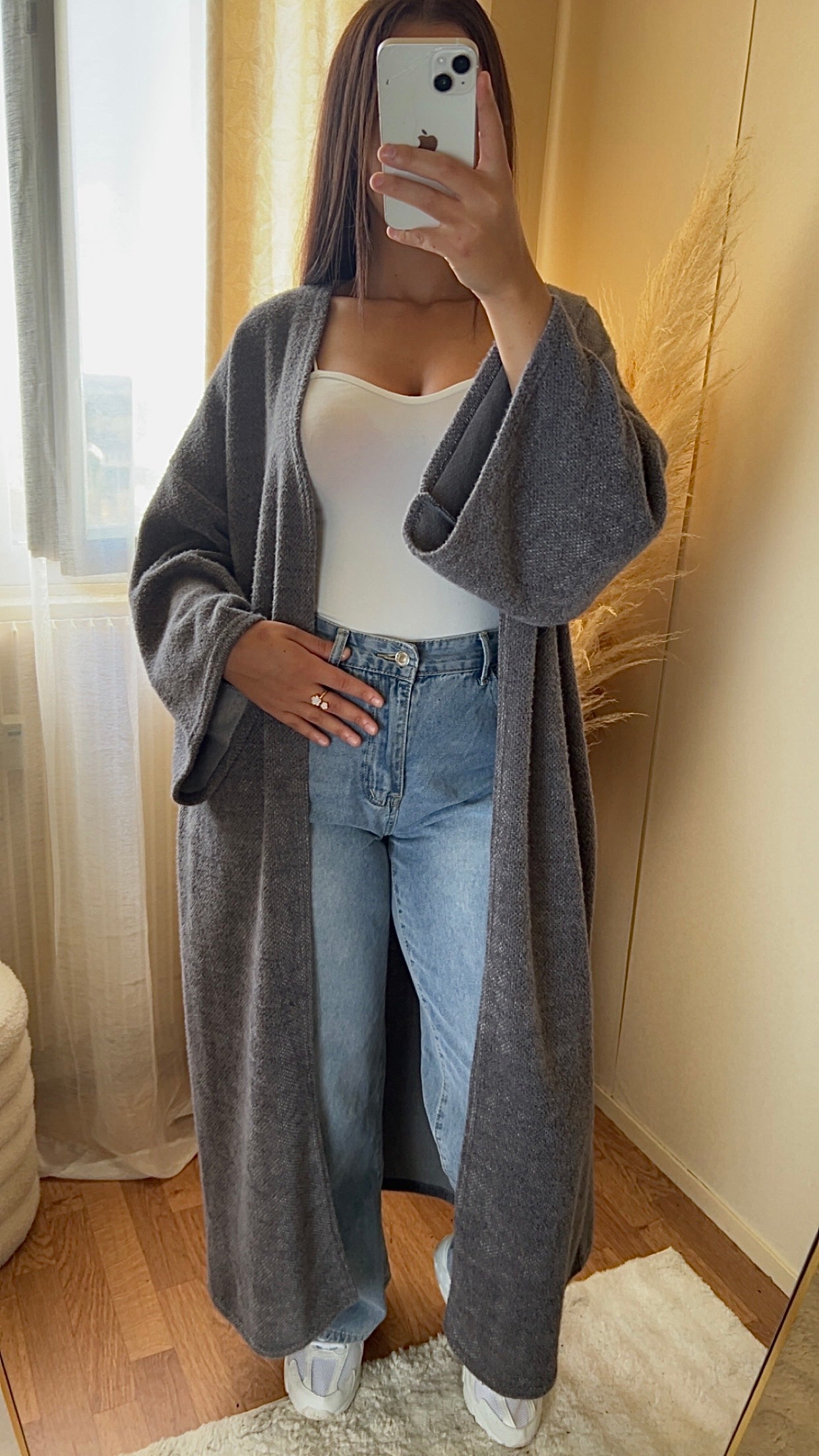 Gilet long et doux | Taupe