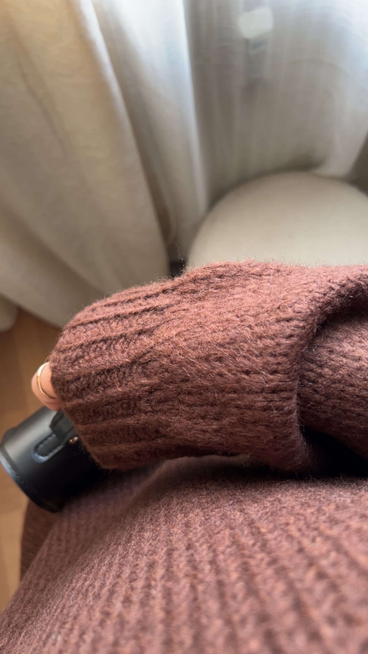 Pull oversize à col montant | Beige clair