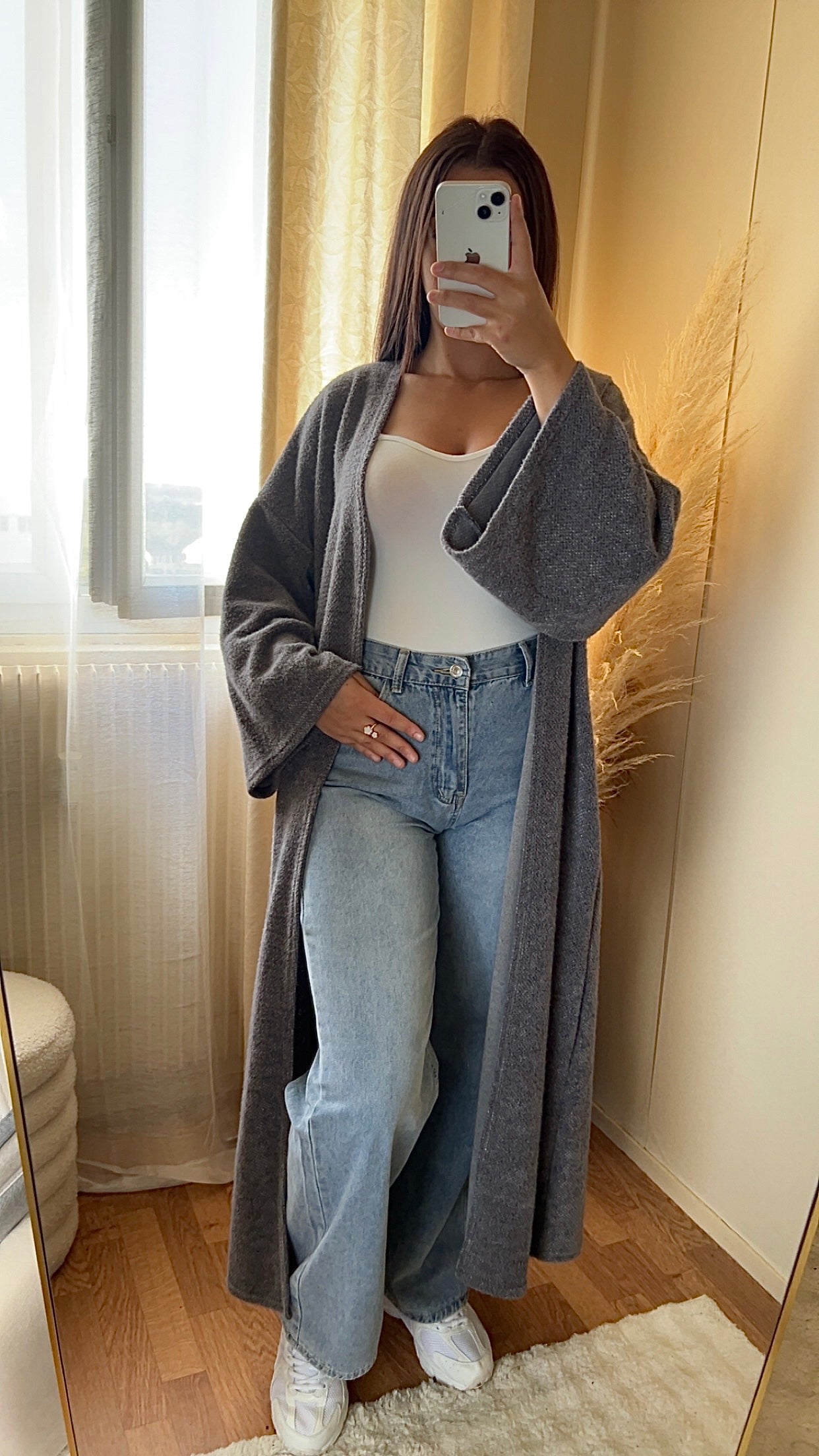 Gilet long et doux | Taupe