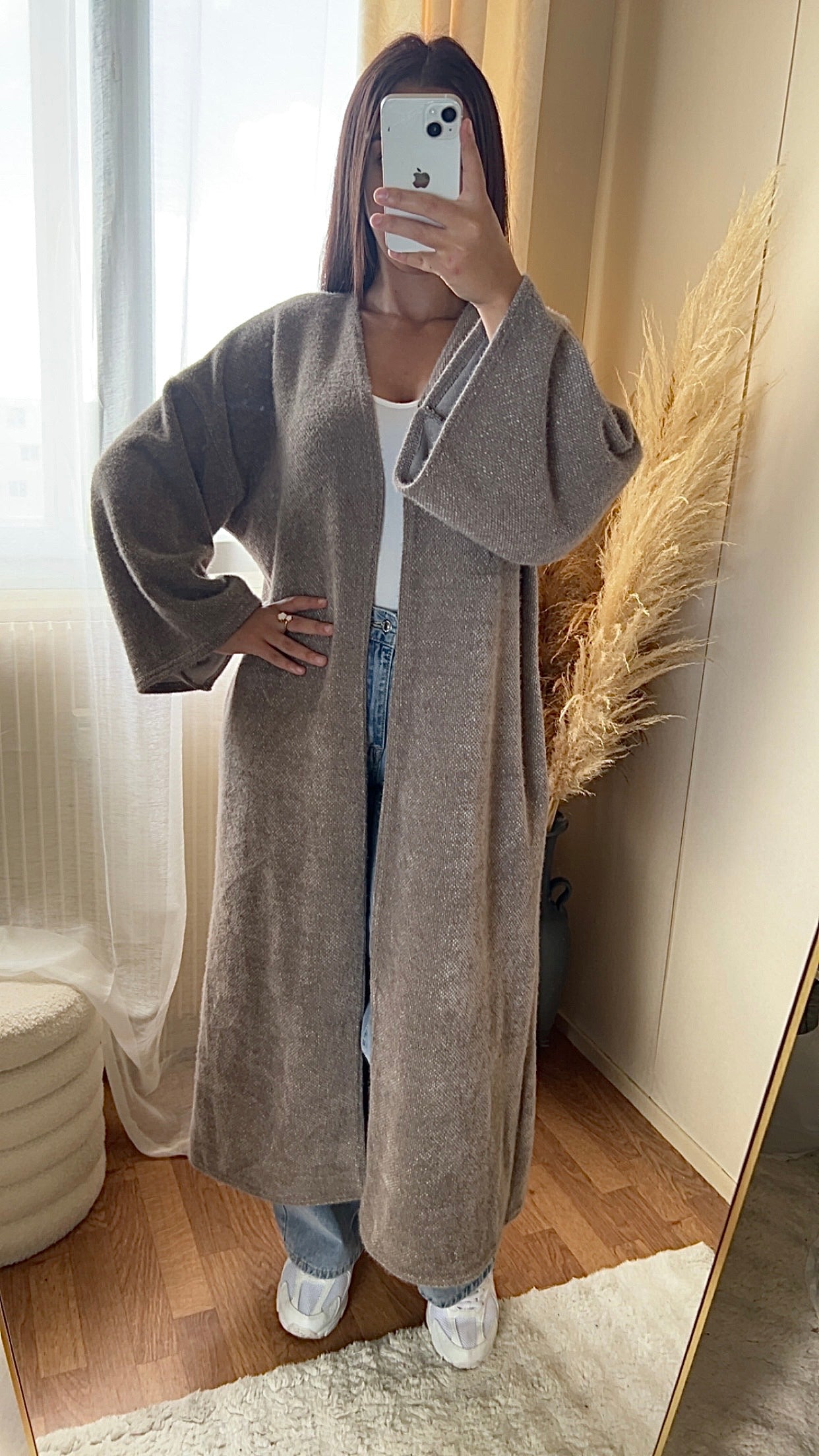 Gilet long et doux | Taupe