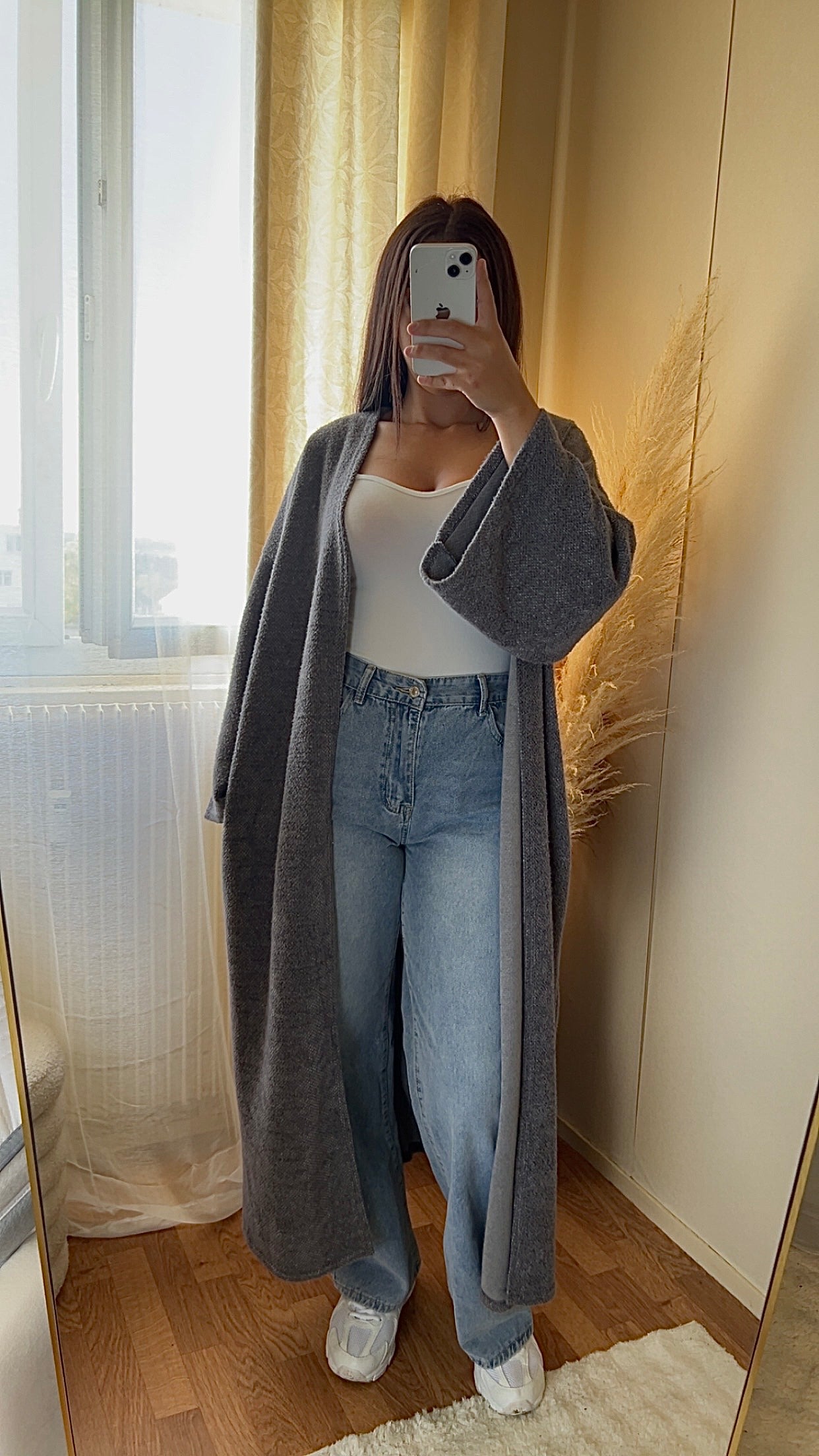 Gilet long et doux | Taupe