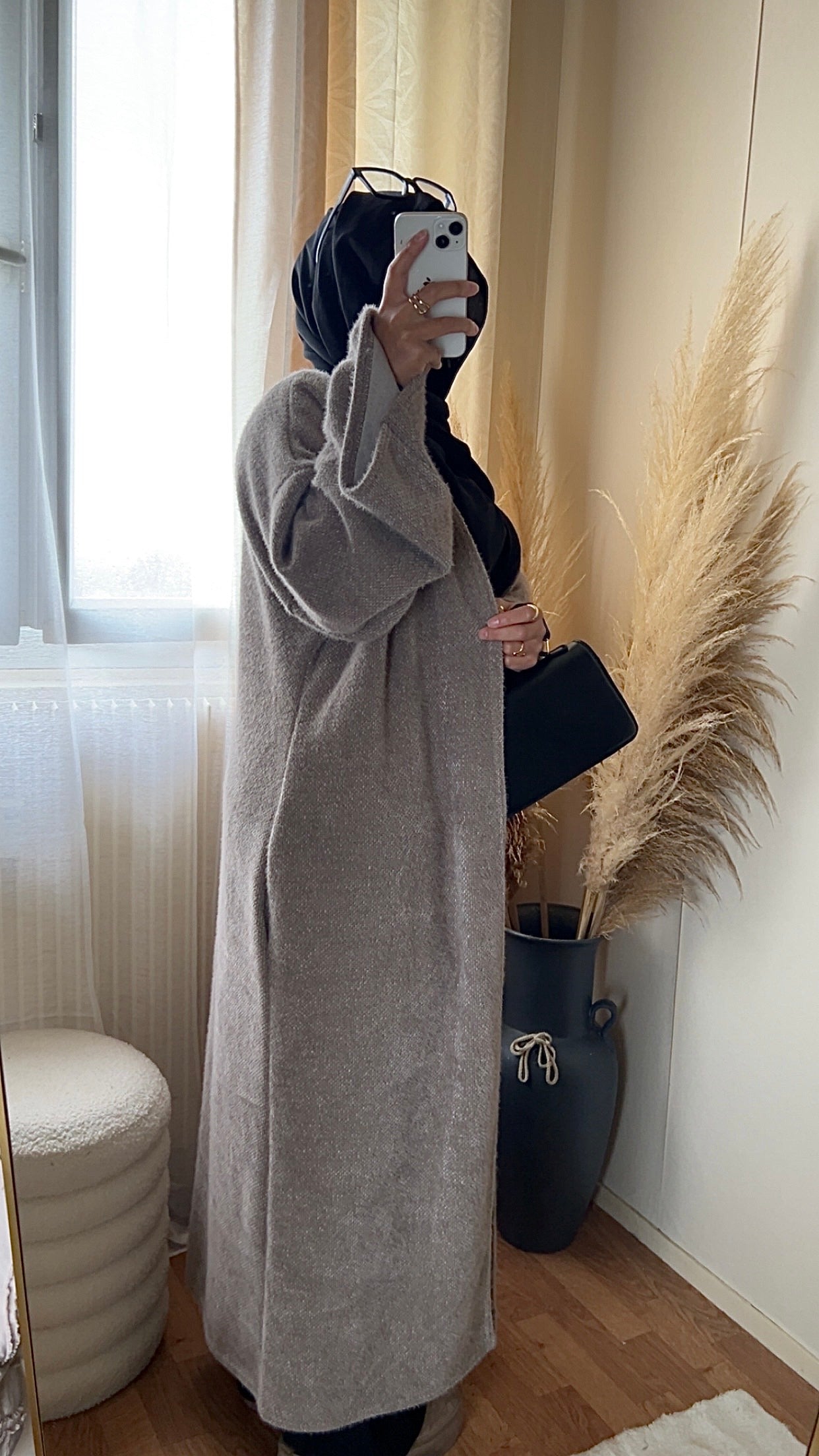 Gilet long et doux | Taupe