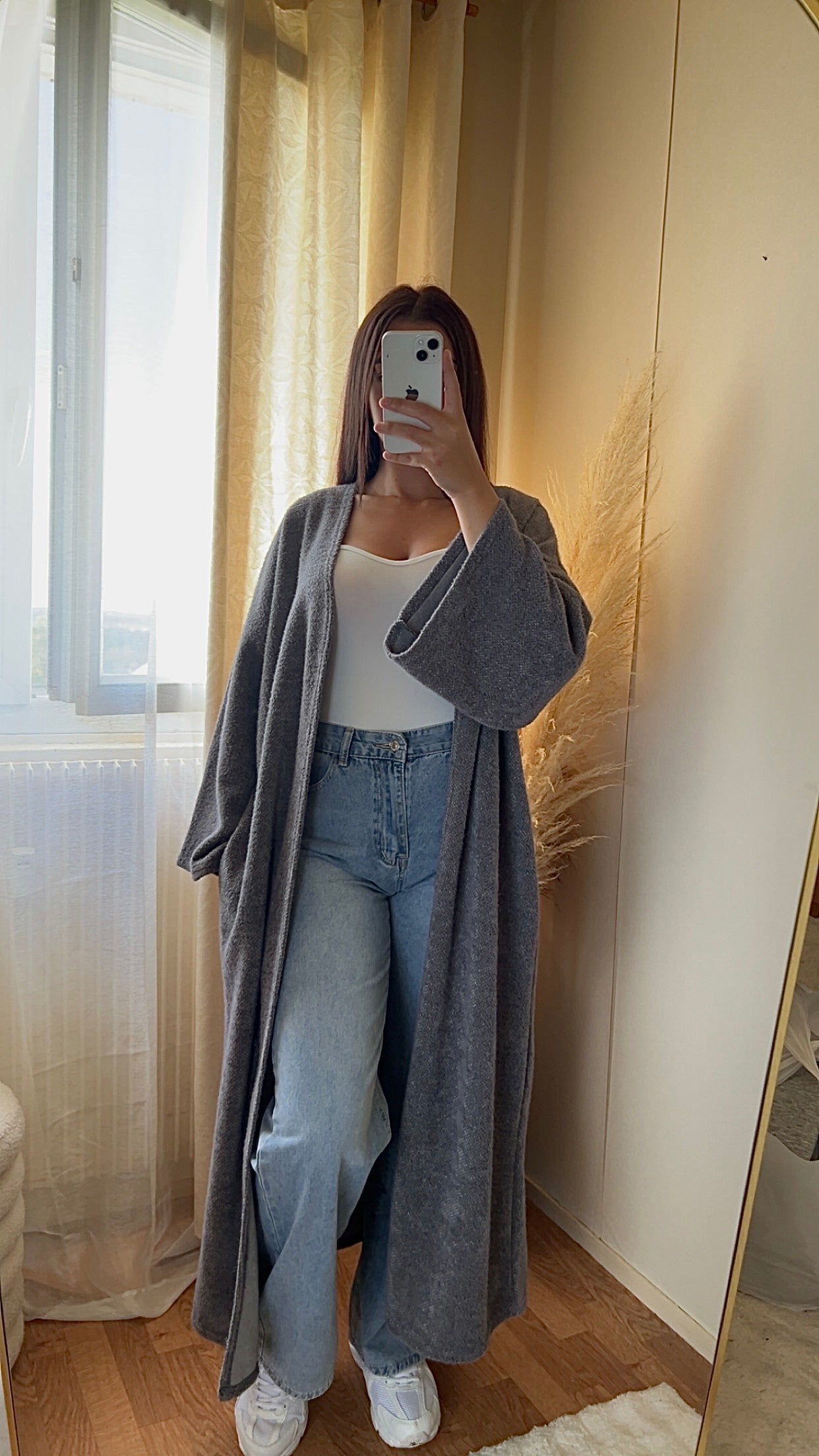 Gilet long et doux | Taupe