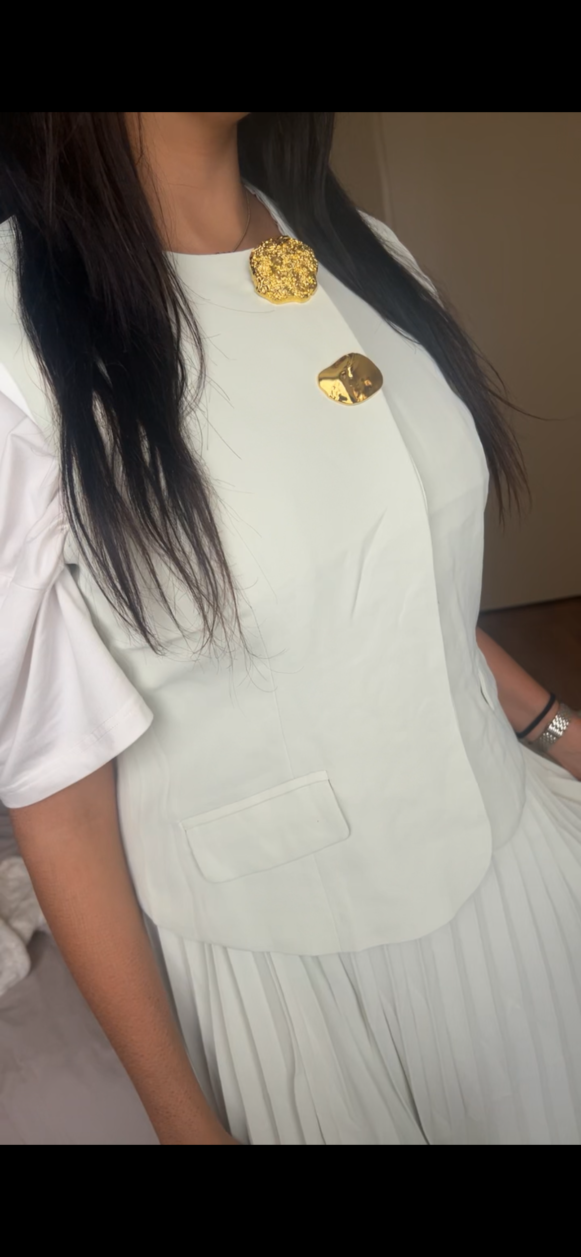 Ensemble jupe et veste sans manche - Modèle Naïma
