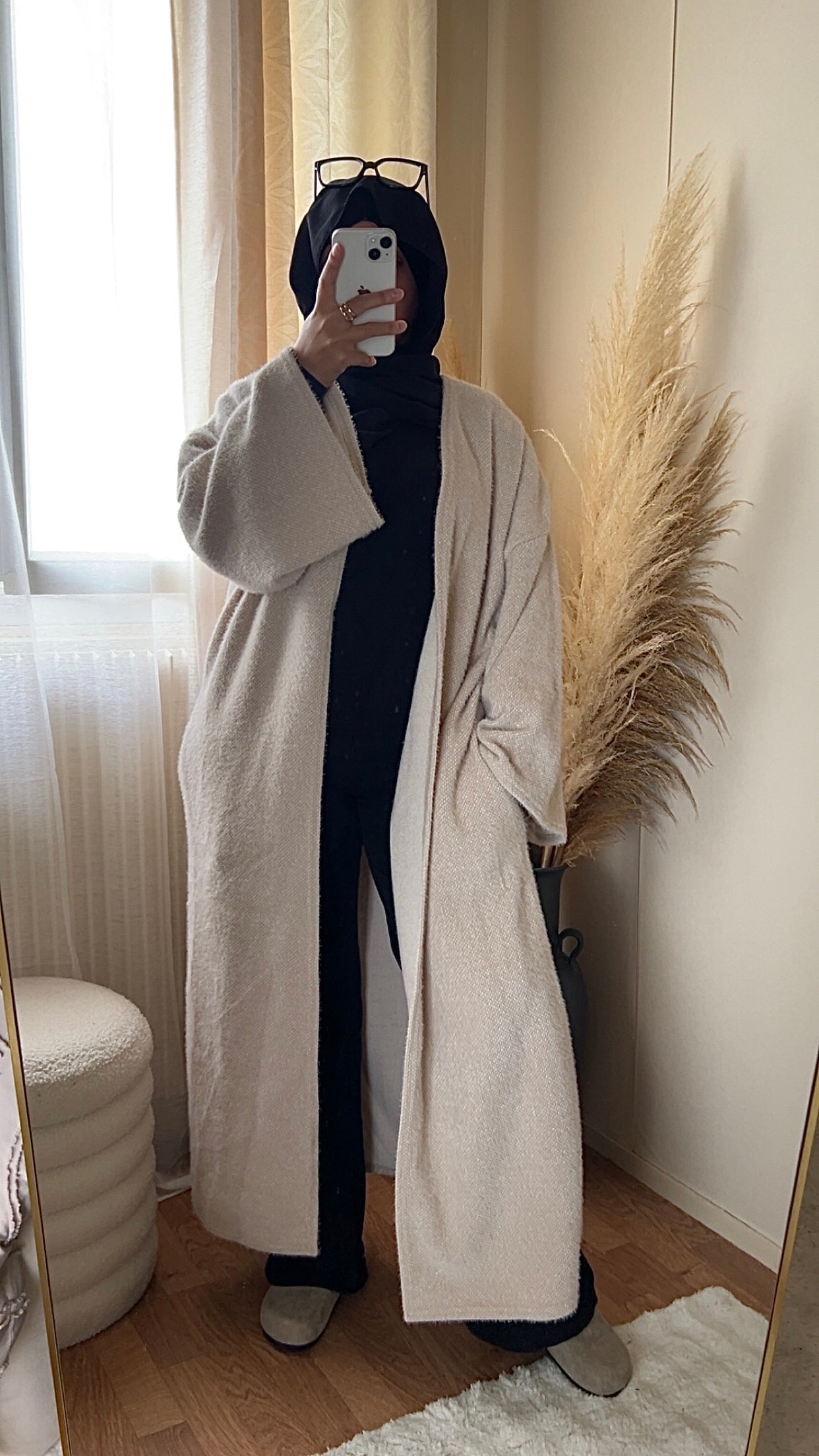 Gilet long et doux | Taupe