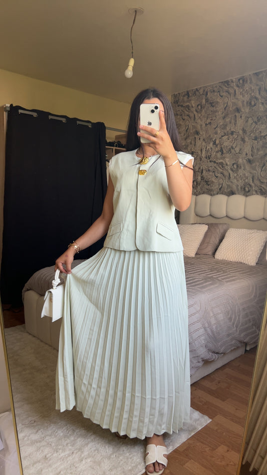 Ensemble jupe et veste sans manche - Modèle Naïma