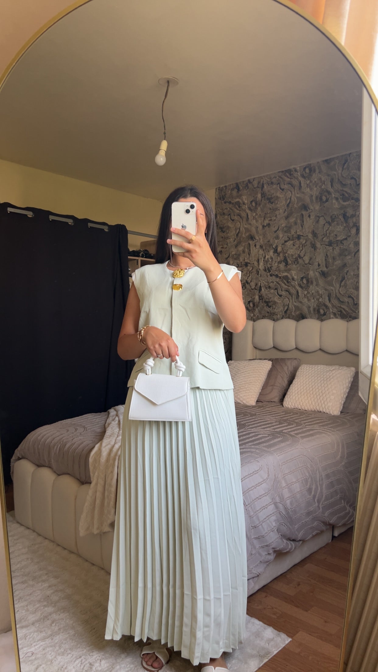 Ensemble jupe et veste sans manche - Modèle Naïma
