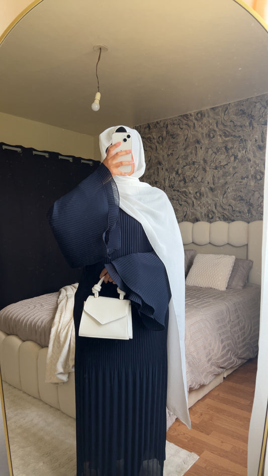 Robe plissée - Modèle Noura | Blanc